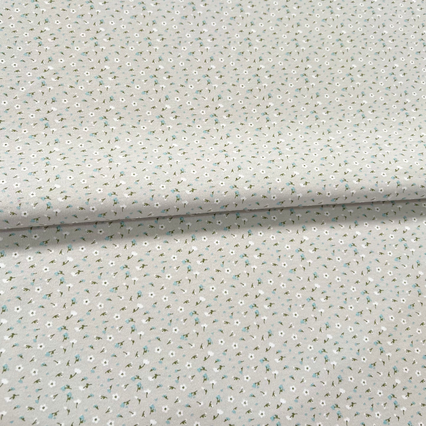 Interlock 30/1 Florcitas Fondo Gris