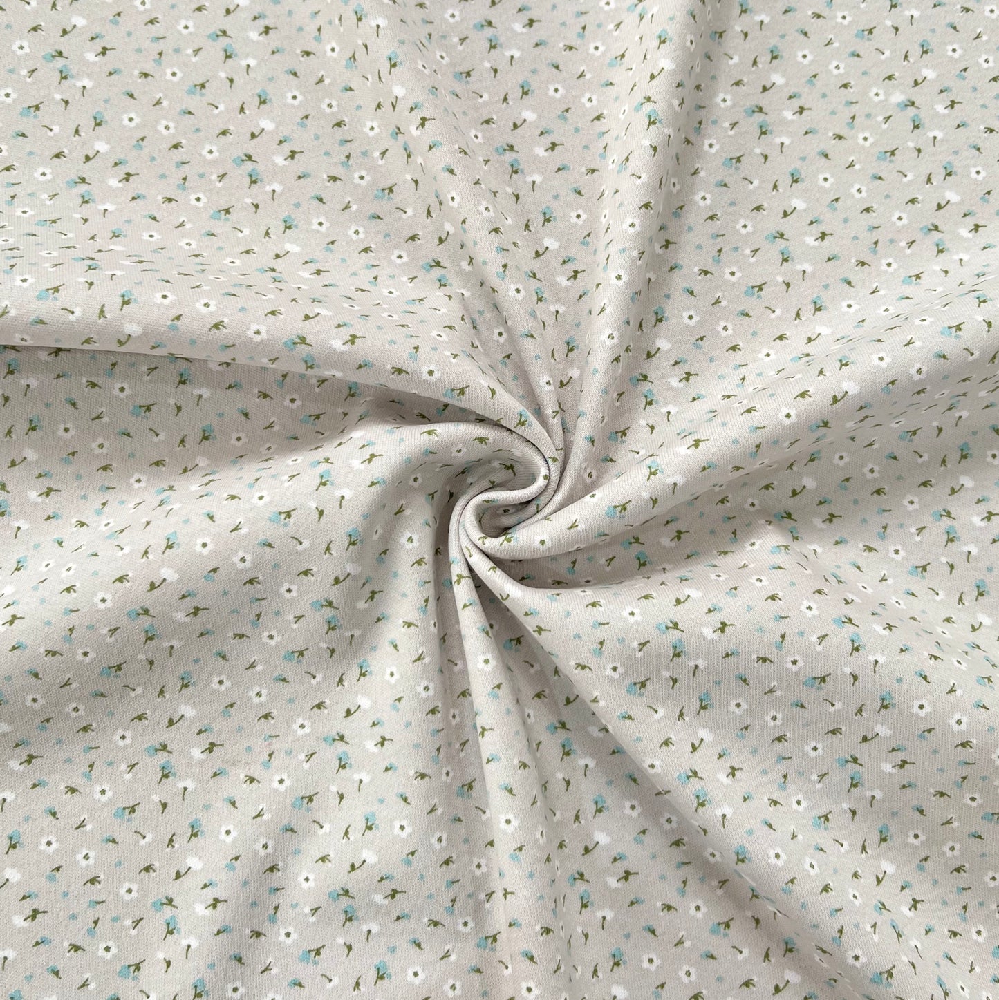 Interlock 30/1 Florcitas Fondo Gris