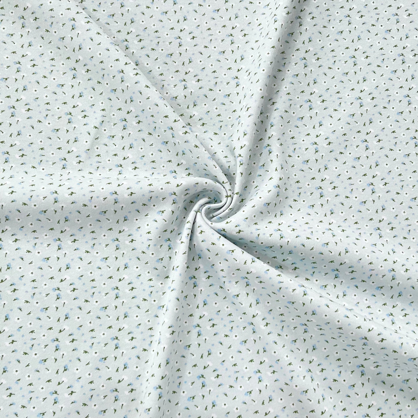 Interlock 30/1 Florcitas Fondo Celeste