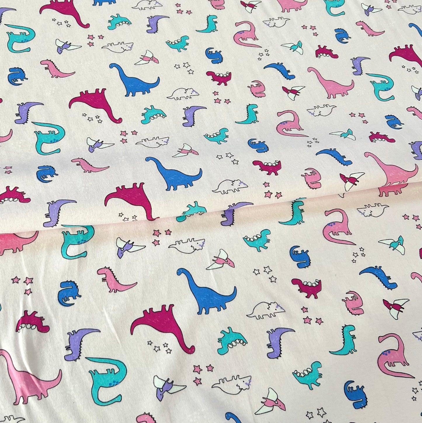 Interlock 30/1 Dinosaur Fondo Rosa