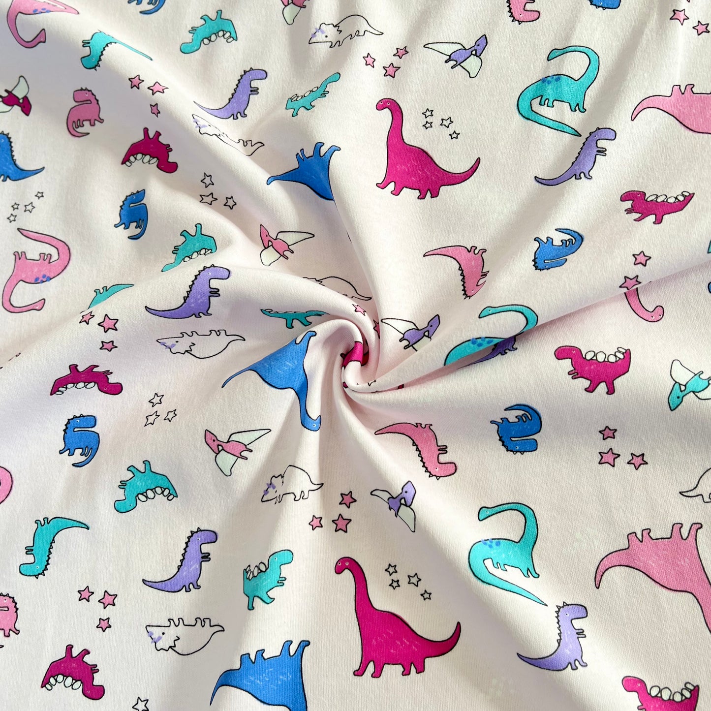 Interlock 30/1 Dinosaur Fondo Rosa