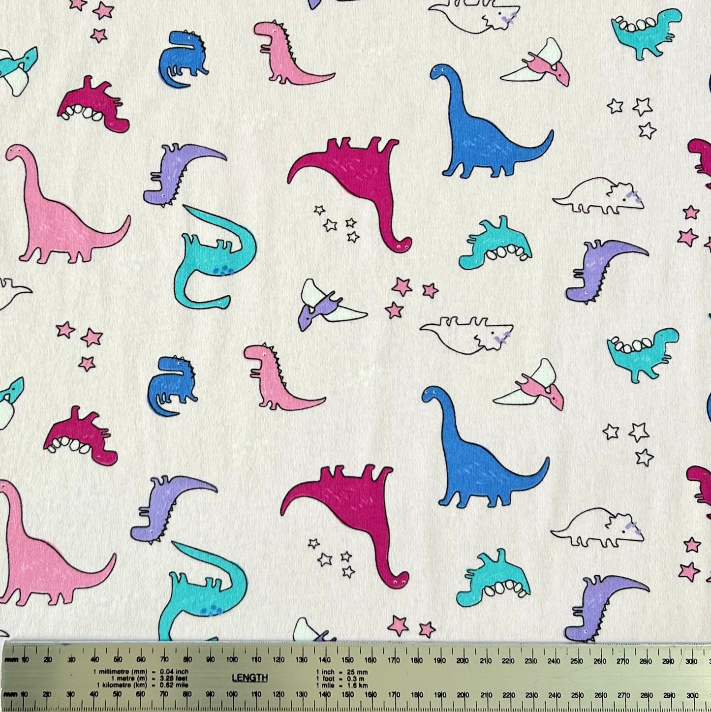 Interlock 30/1 Dinosaur Fondo Rosa