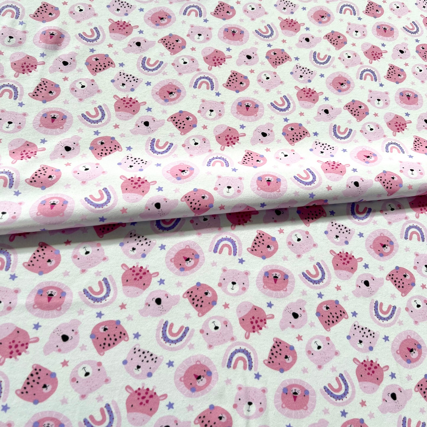 Interlock 30/1 Caritas Arcoíris Rosa