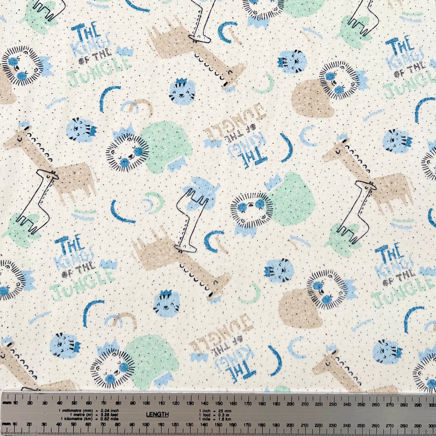 Interlock 30/1 Rey de la Selva Beigey azul