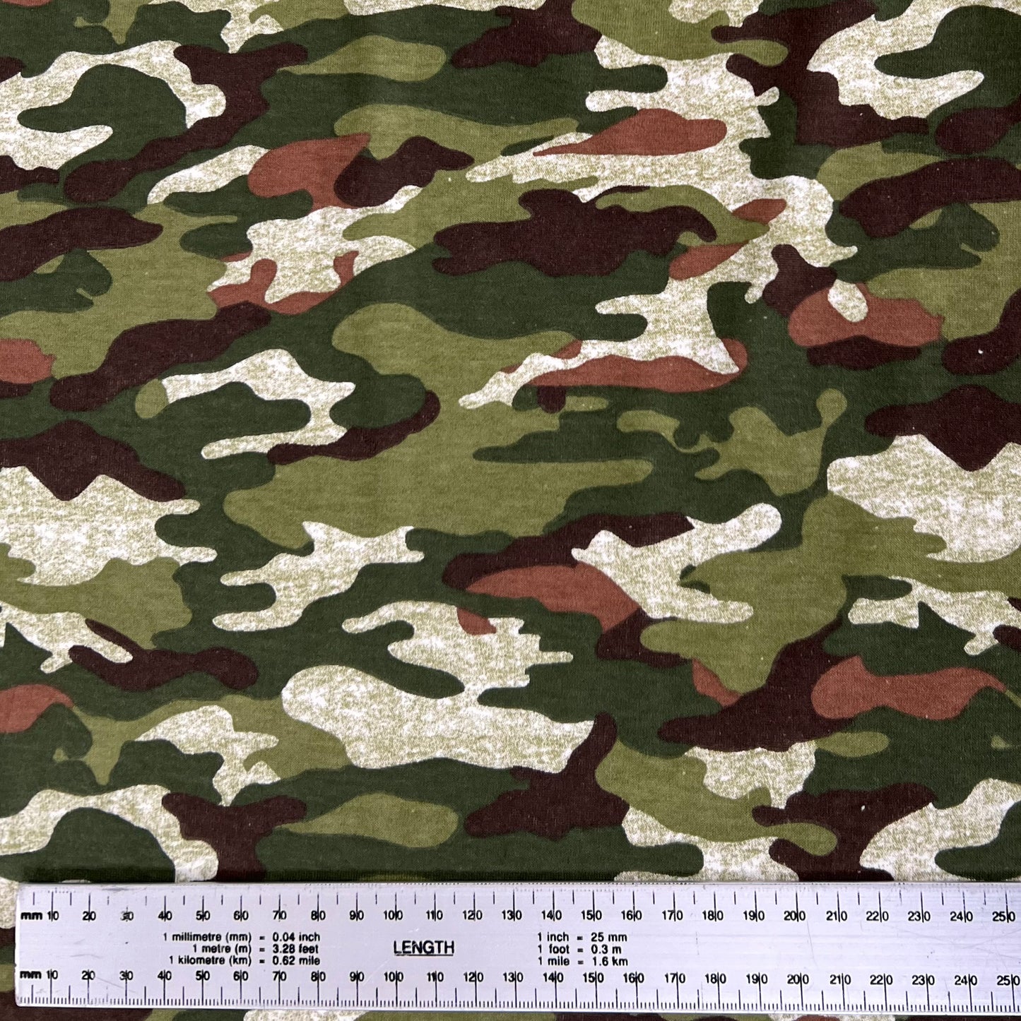 Jersey 30/1 Camuflado Verde y Beige