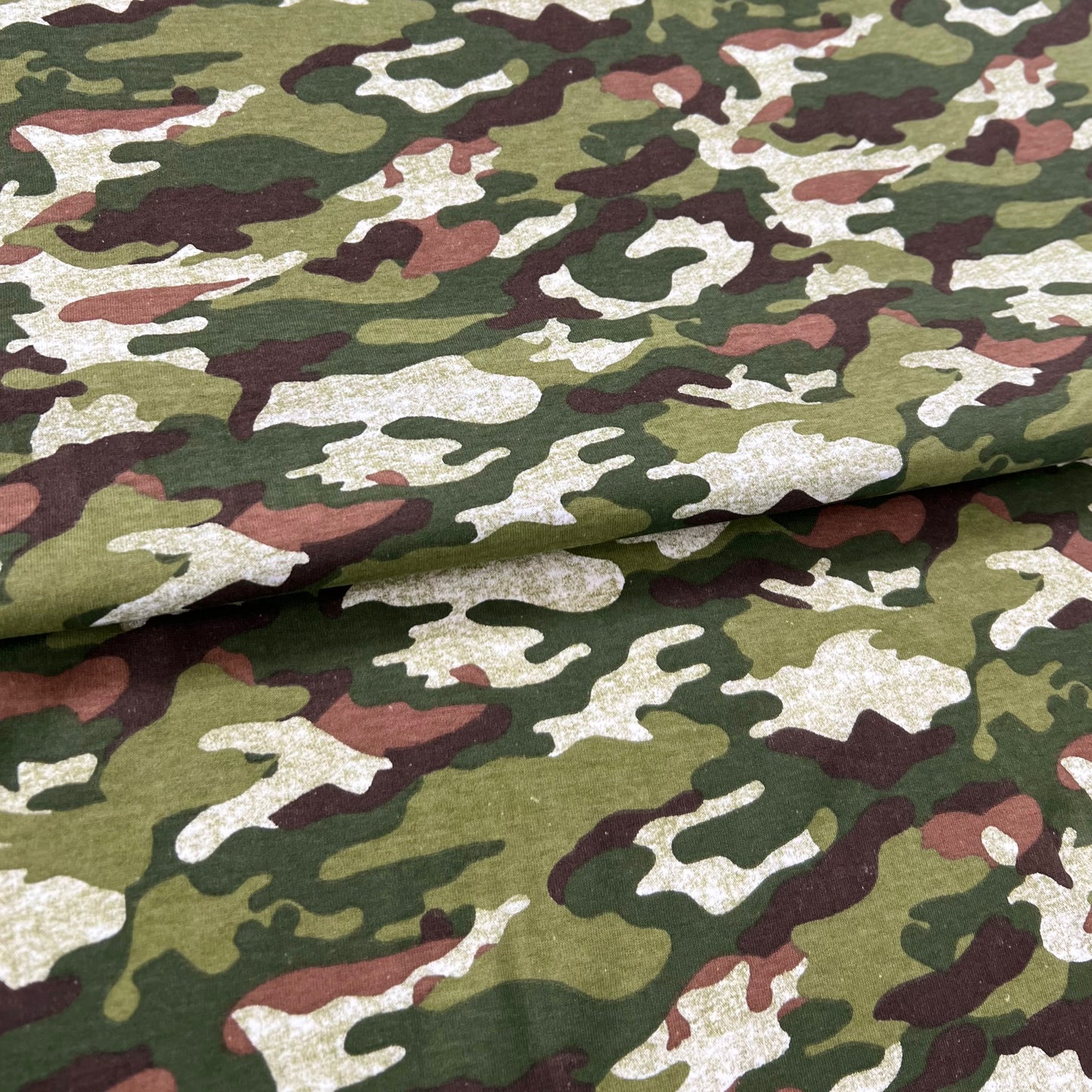 Jersey 30/1 Camuflado Verde y Beige