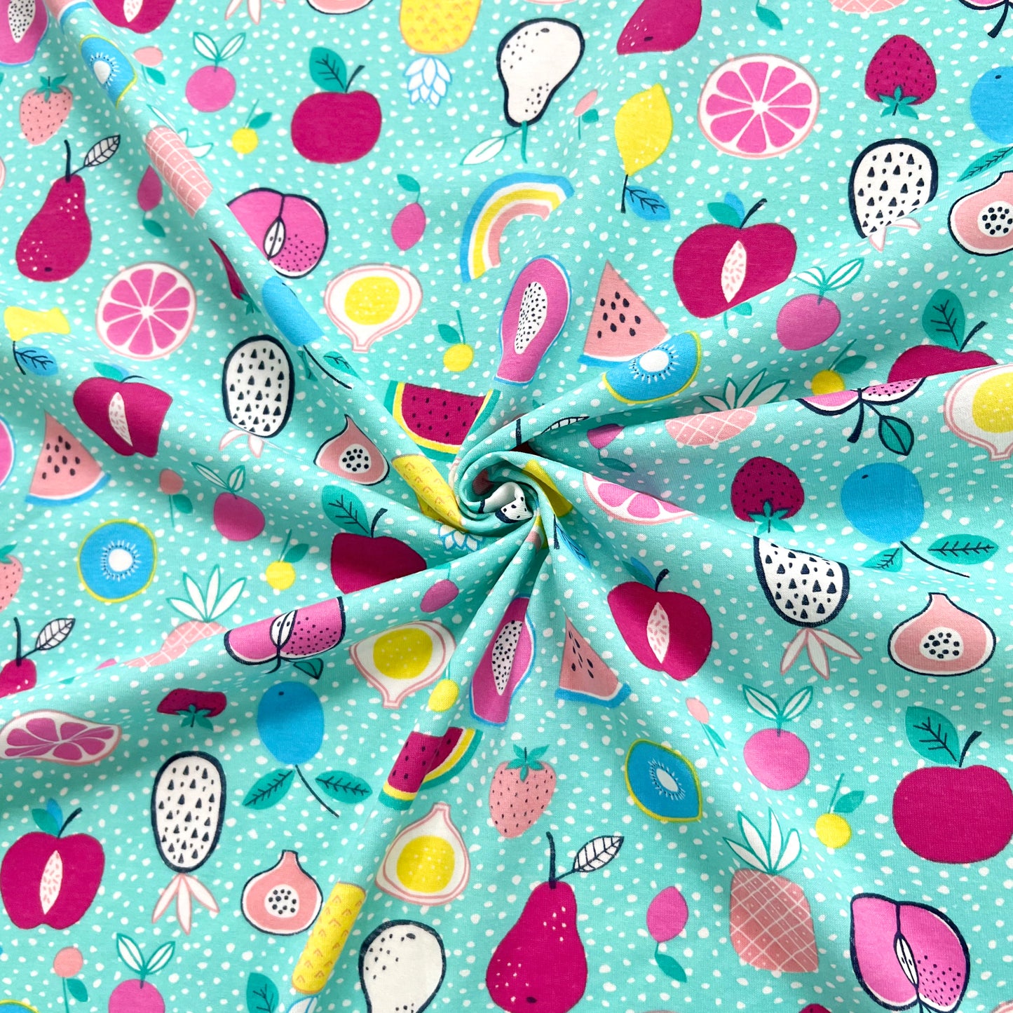 Jersey 30/1 Frutas Turquesa
