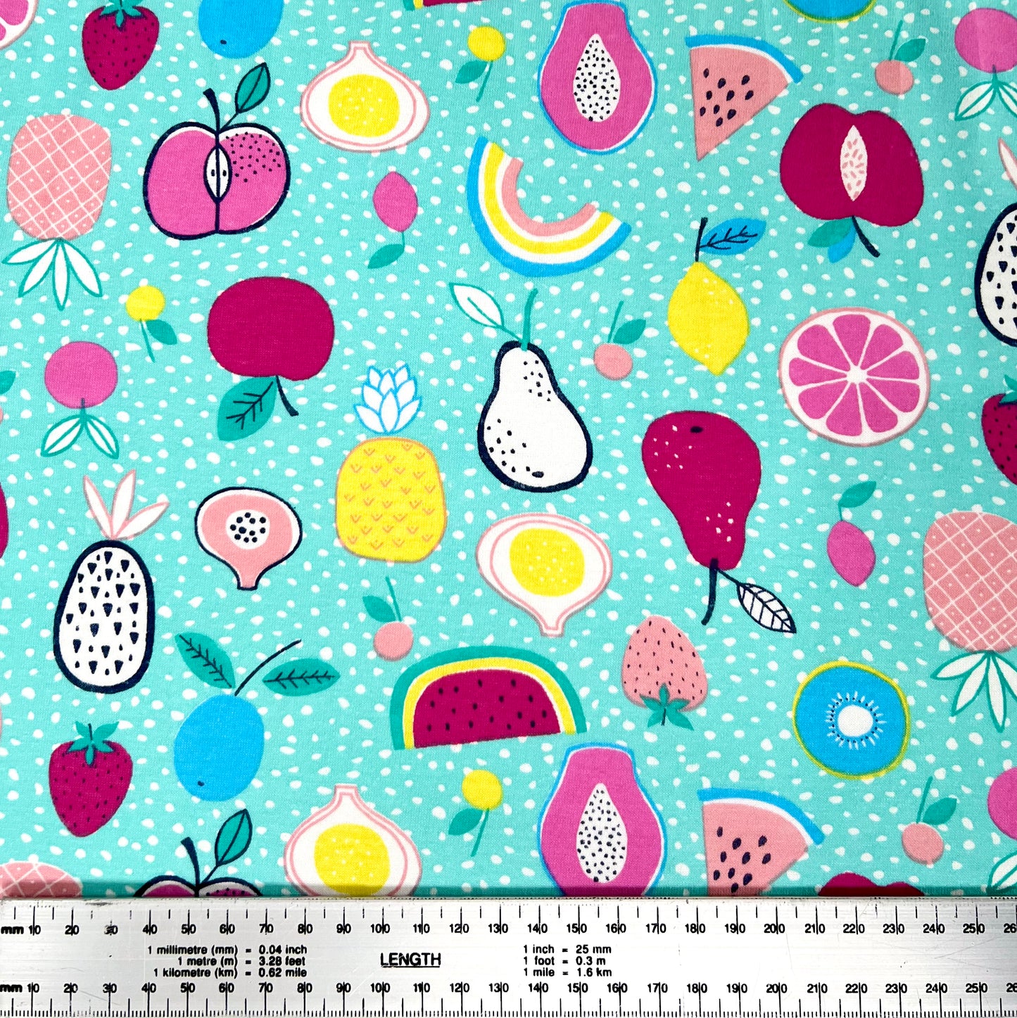 Jersey 30/1 Frutas Turquesa