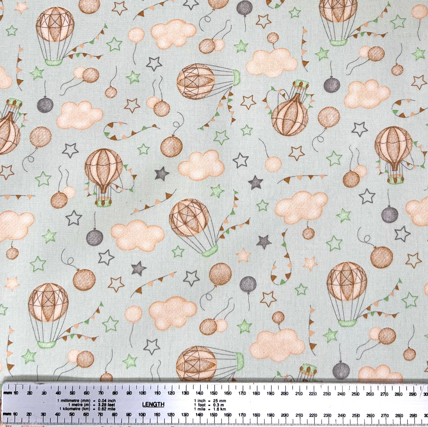 Gabardina Globos Beige y Verde