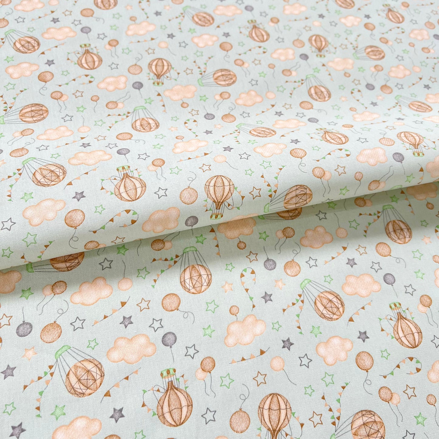 Gabardina Globos Beige y Verde