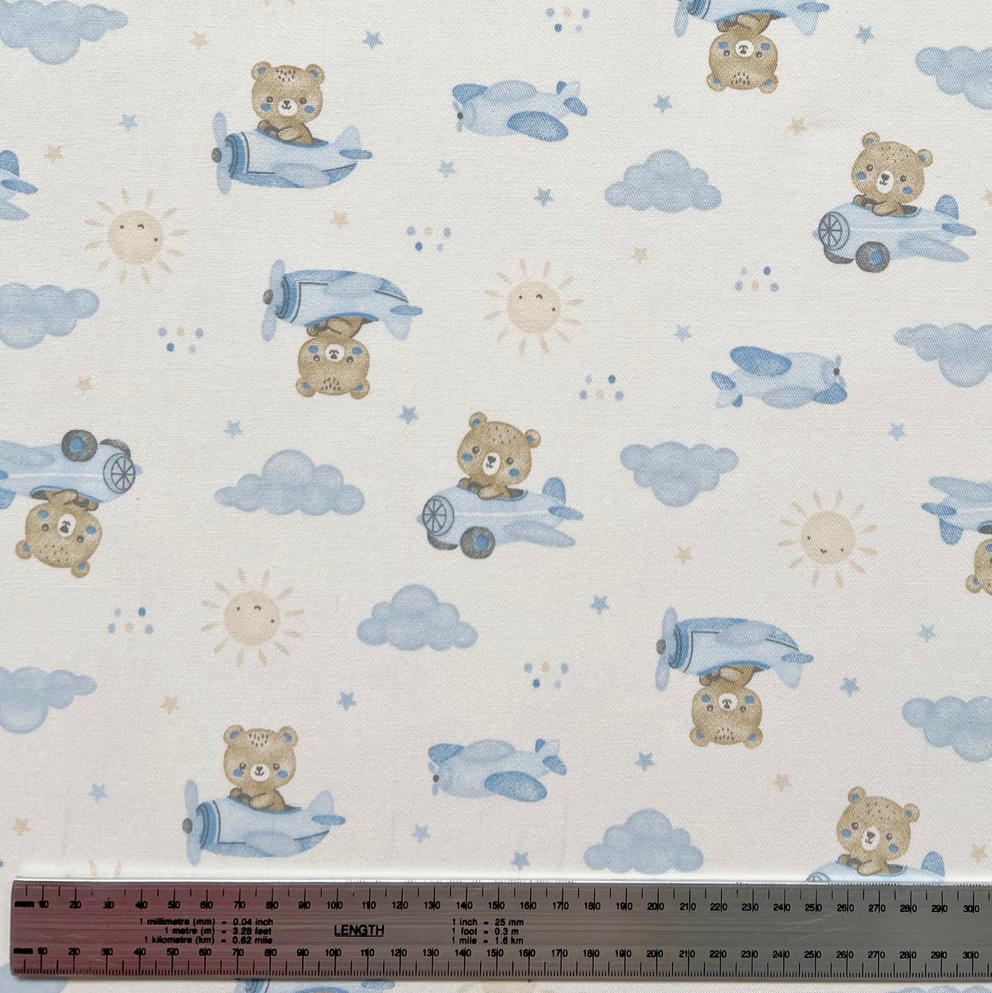 Gabardina Aviones Celeste