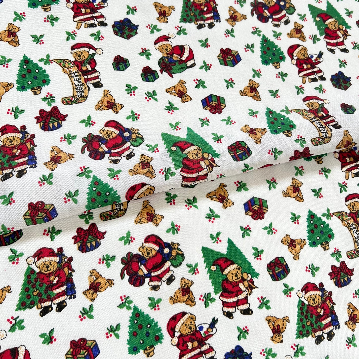 Mantel Navidad Ositos Blanco