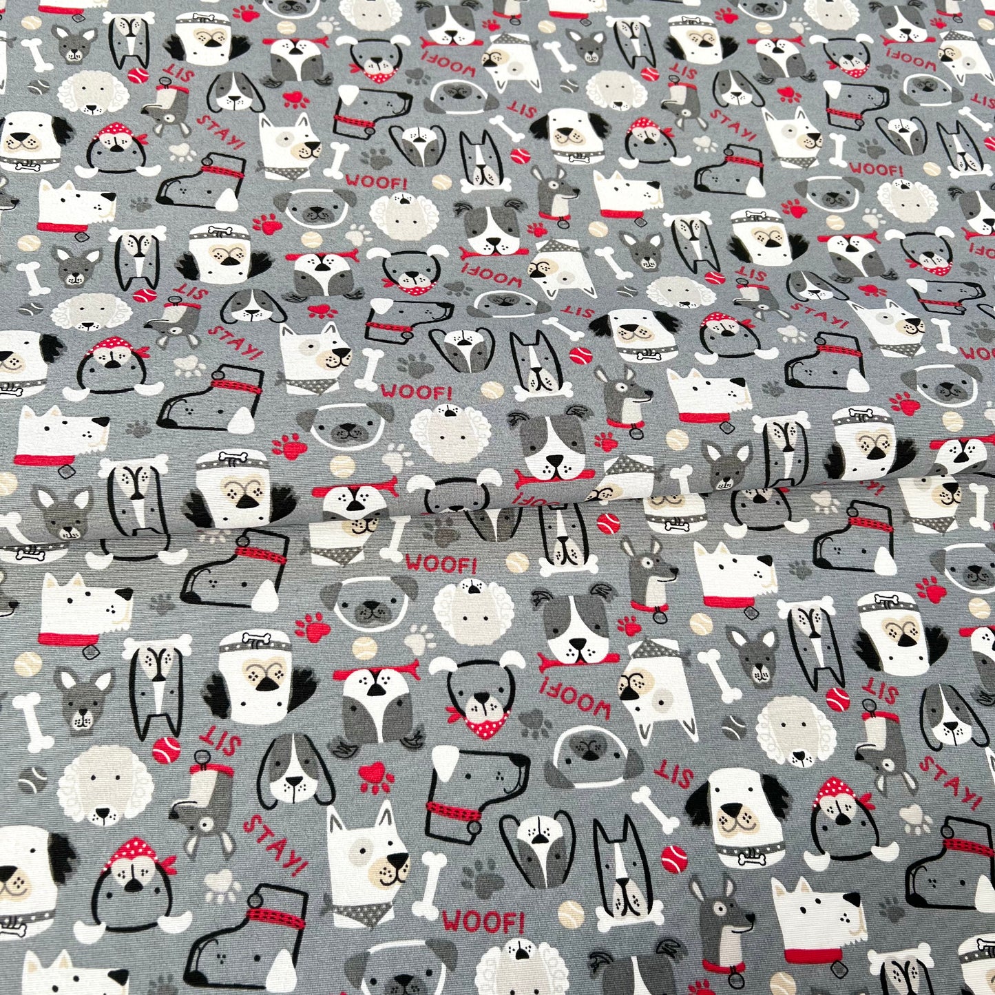Lona Mascotas Fondo Gris