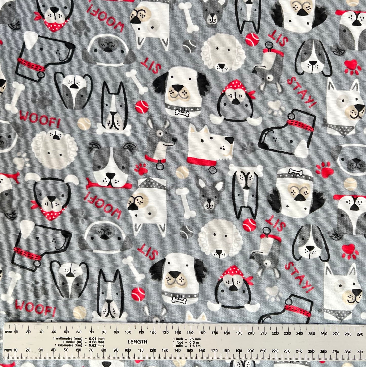 Lona Mascotas Fondo Gris