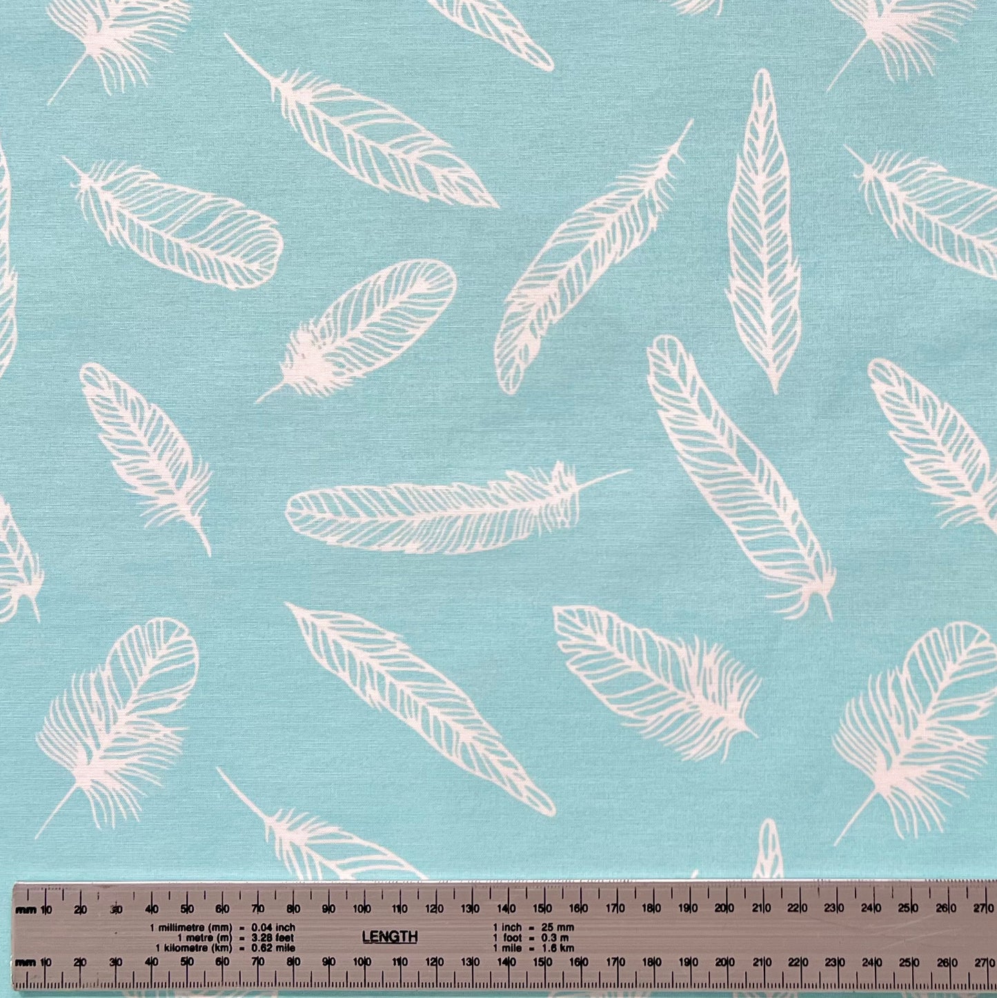 Percalito Plumas Aqua 140h