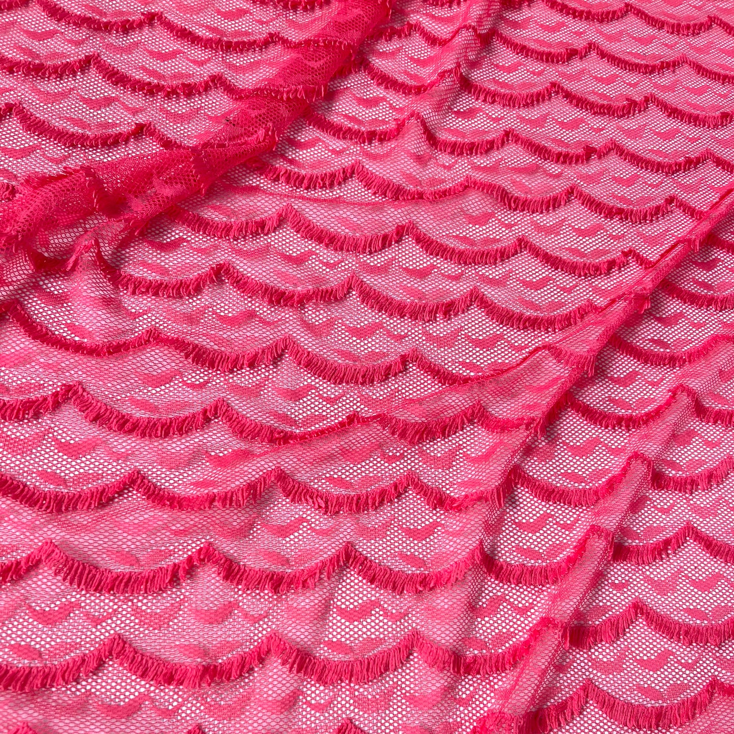 Encaje Flecos Coral