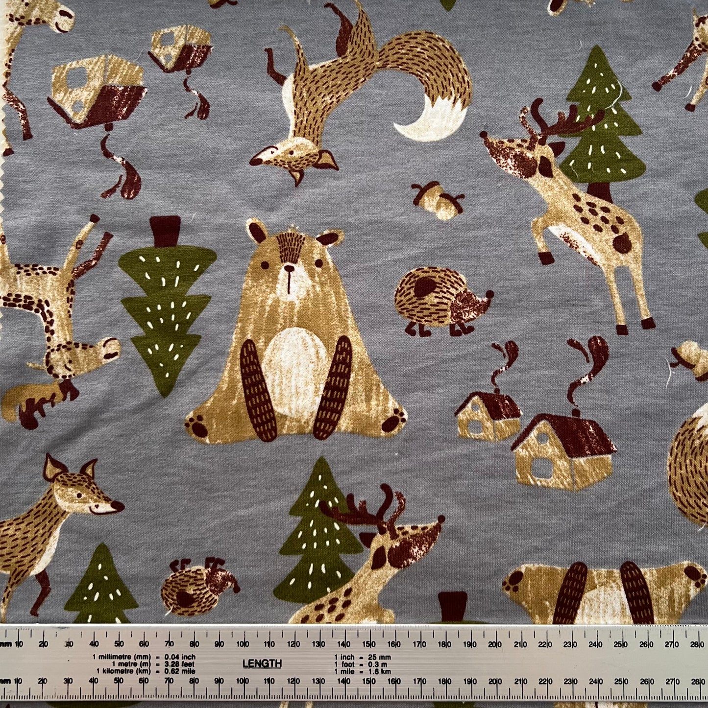 Abercrombie Oso Fondo Gris