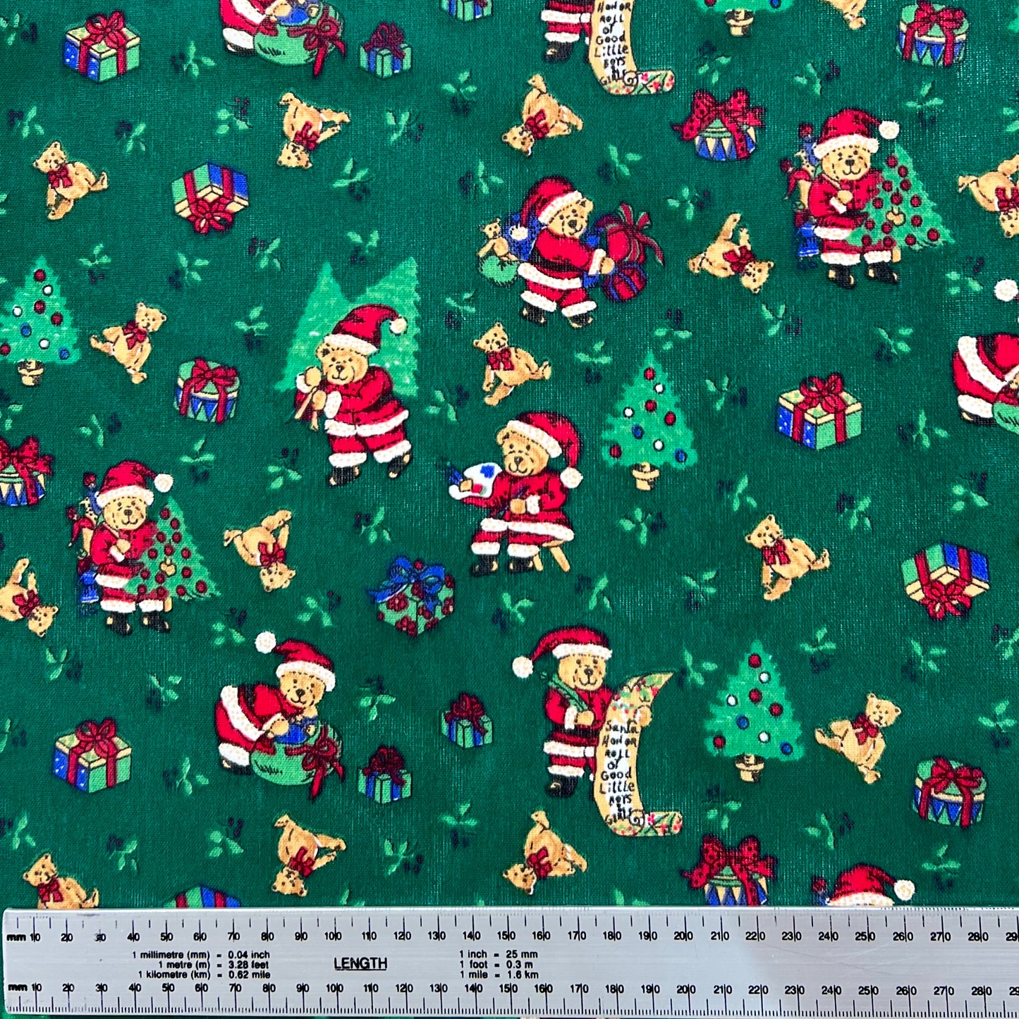 Mantel Navidad Ositos Verde
