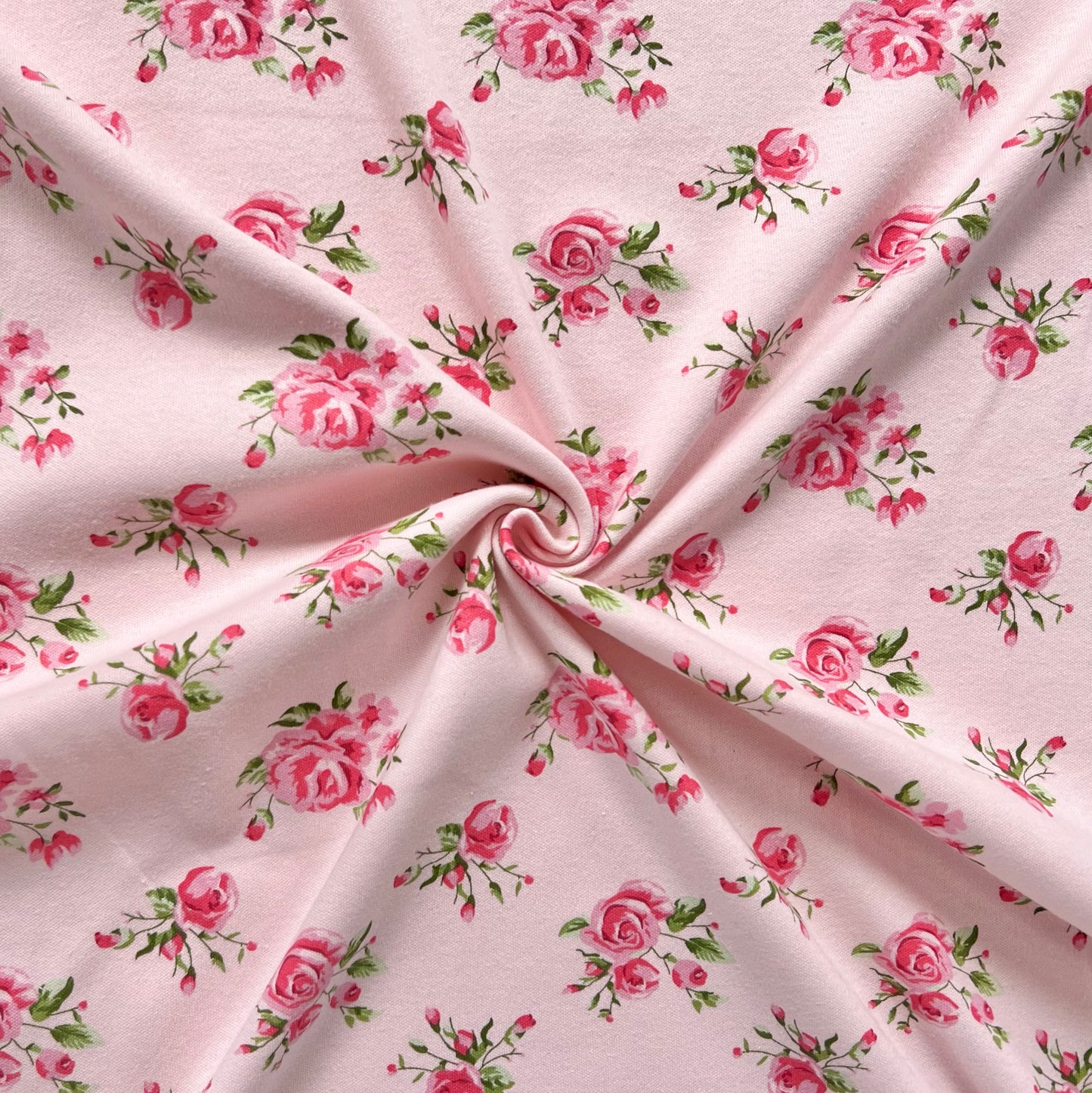 Interlock 30/1 Rosas Fondo Rosa