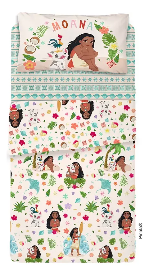 Sábanas Moana 1 y 1/2 pl.