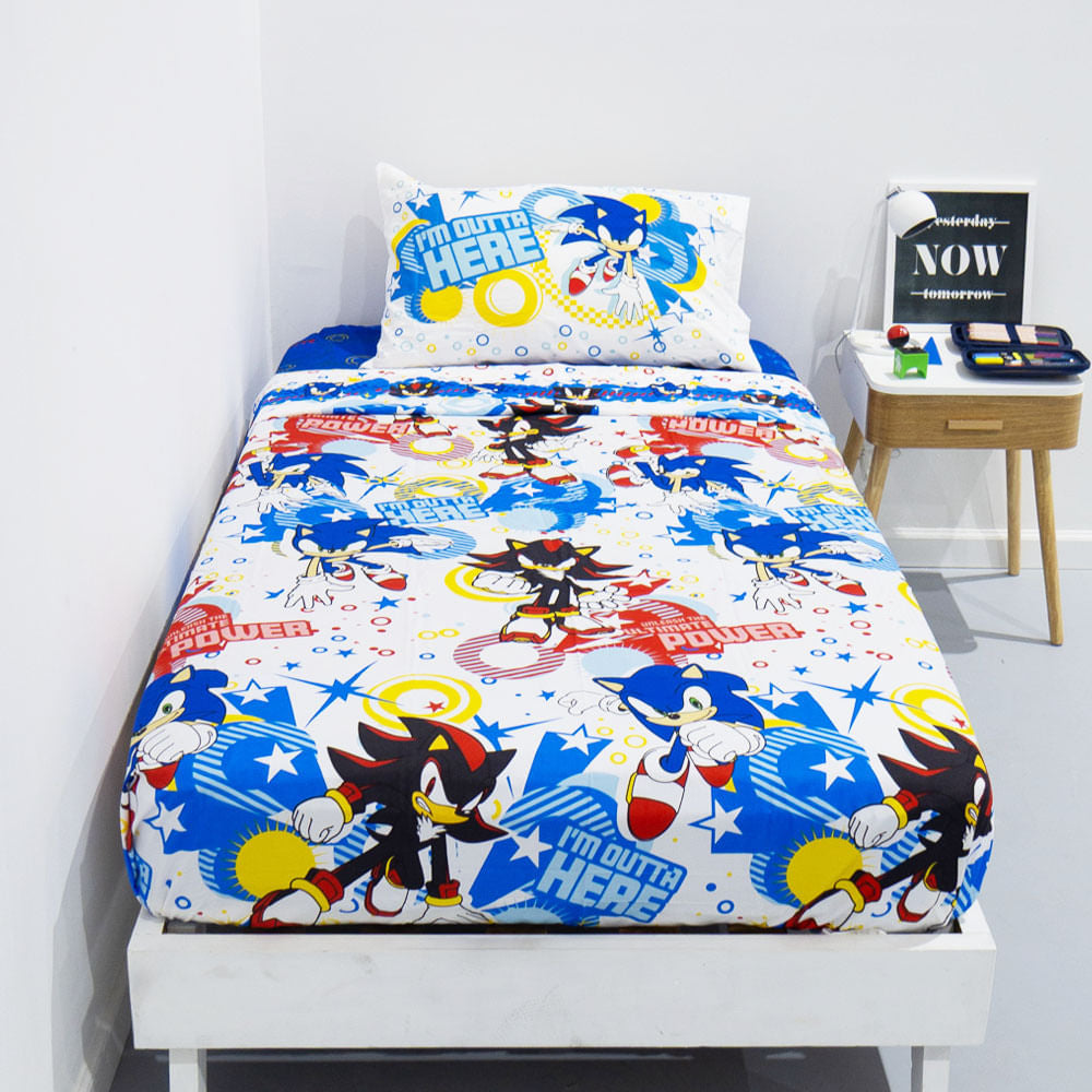 Sábanas Sonic 1 y 1/2 pl.