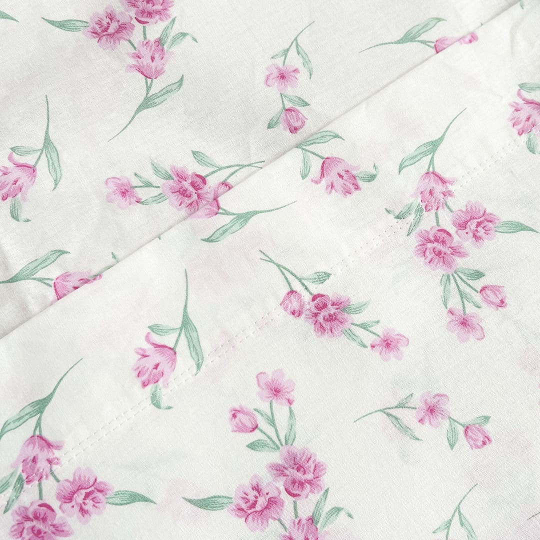 Sabanas Ramillete Rosa 140h 2 y 1/2 pl.