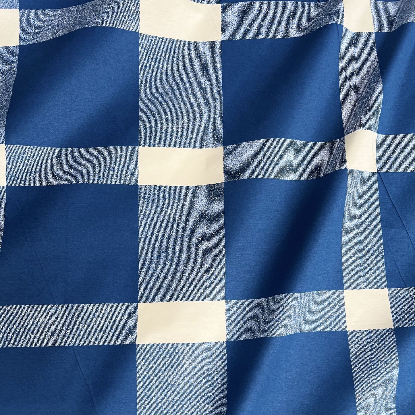 Percalito Cuadro Grande Azul 140h