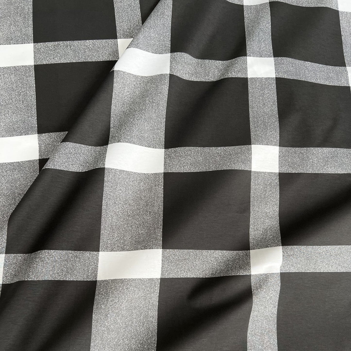 Percalito Cuadro Grande Negro 140h