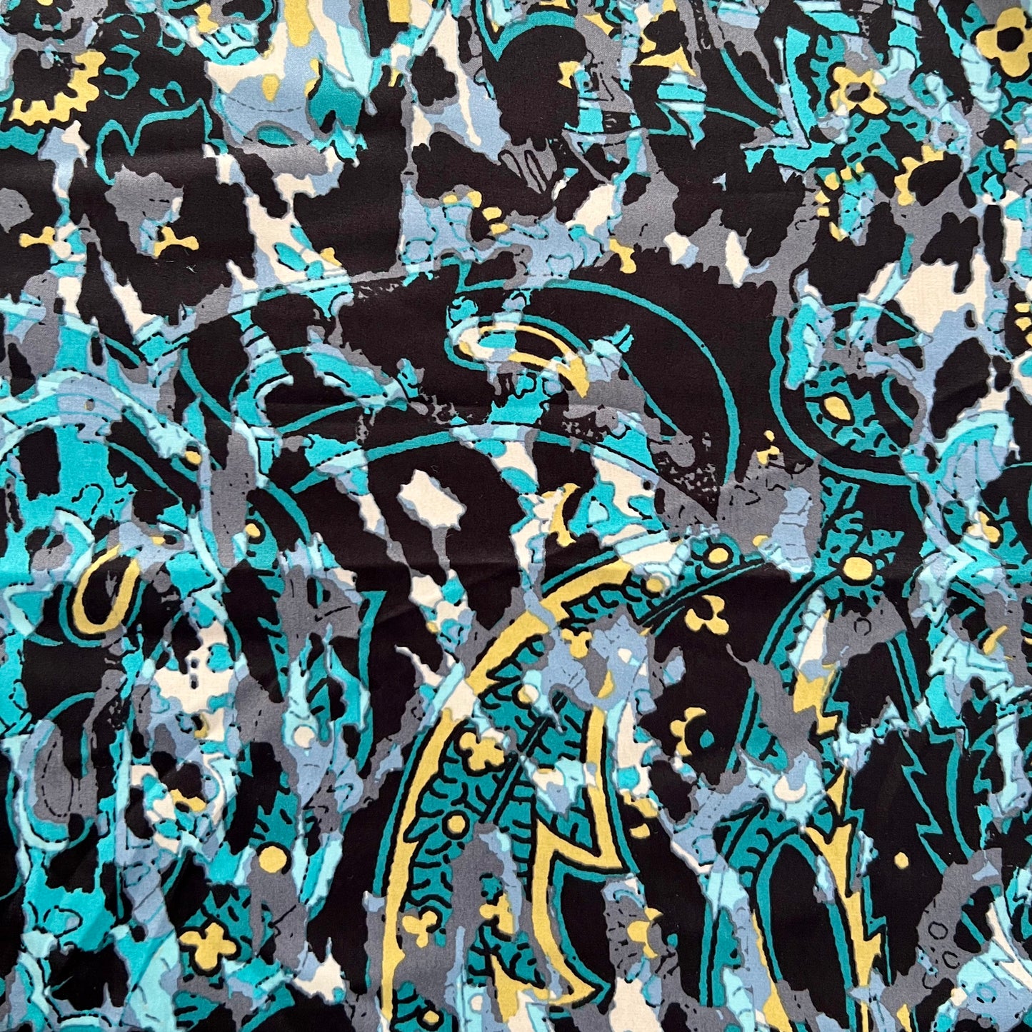 Saten Abstracto Turquesa