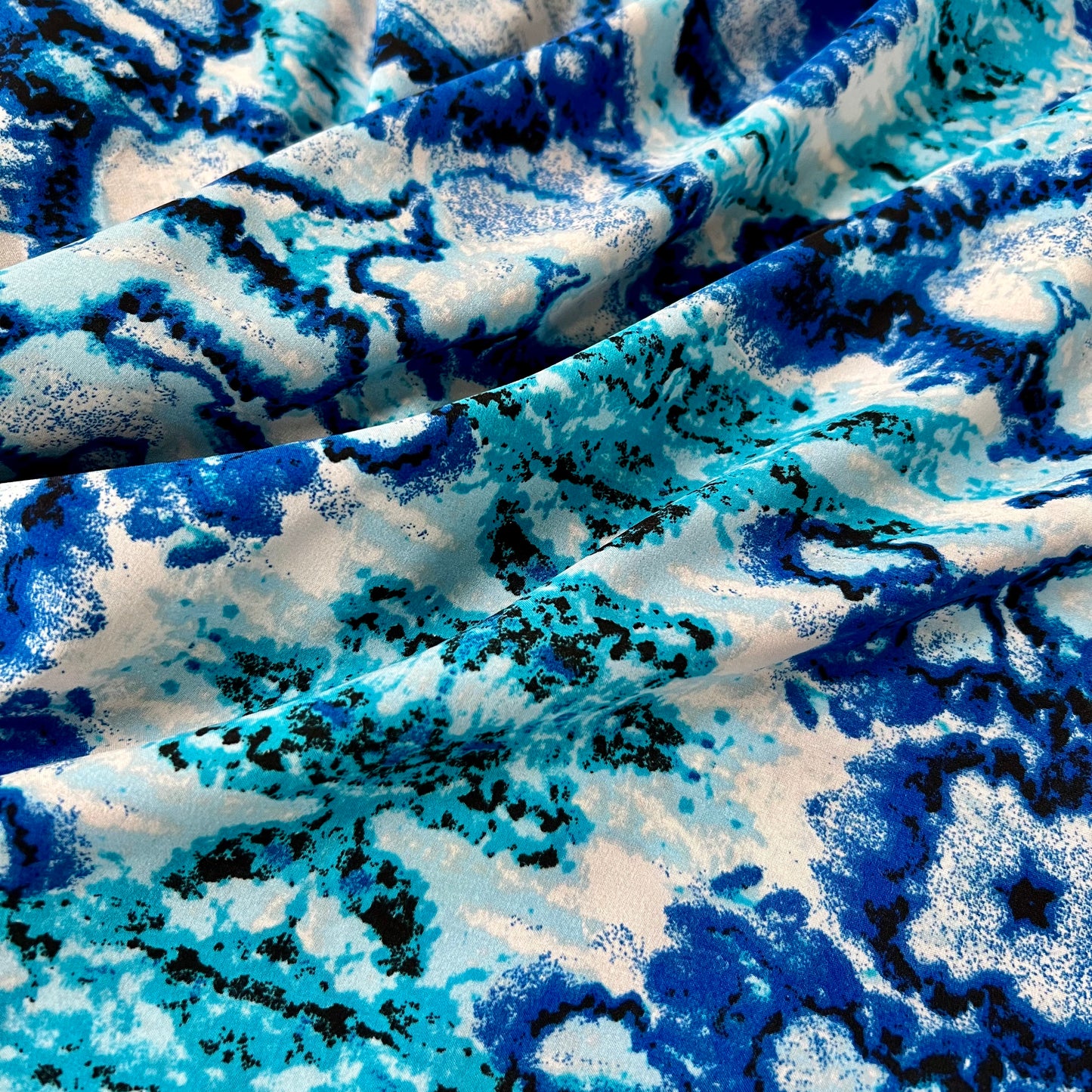 Gasa Stretch Batik Azul