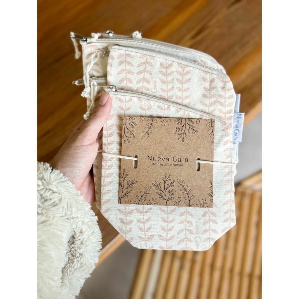 Yerbero y azucarera Hojas Salmón