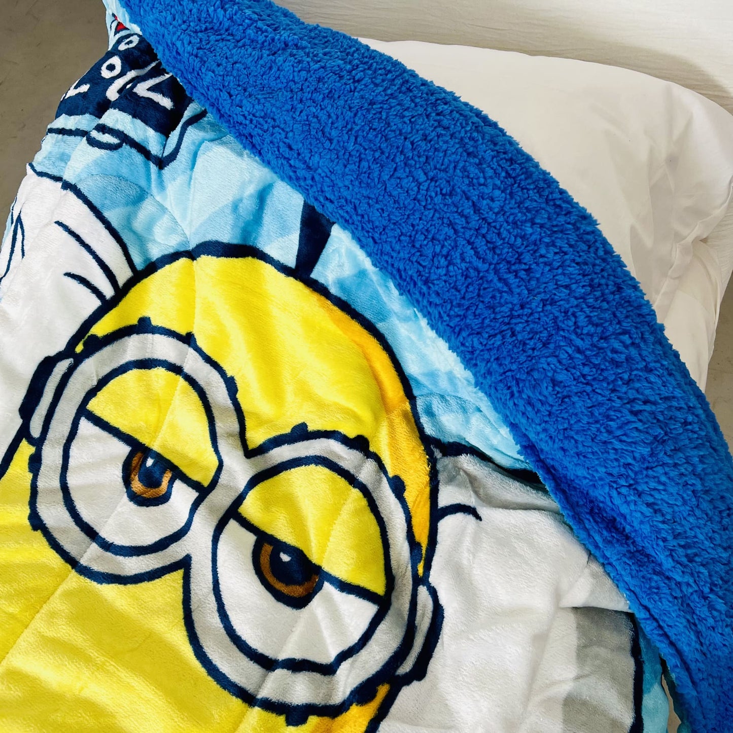 Frazada Corderito Minions 1 y 1/2 pl.