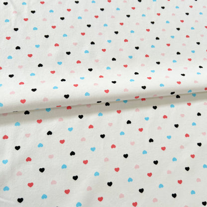 Interlock 30/1 Corazones Fondo Blanco