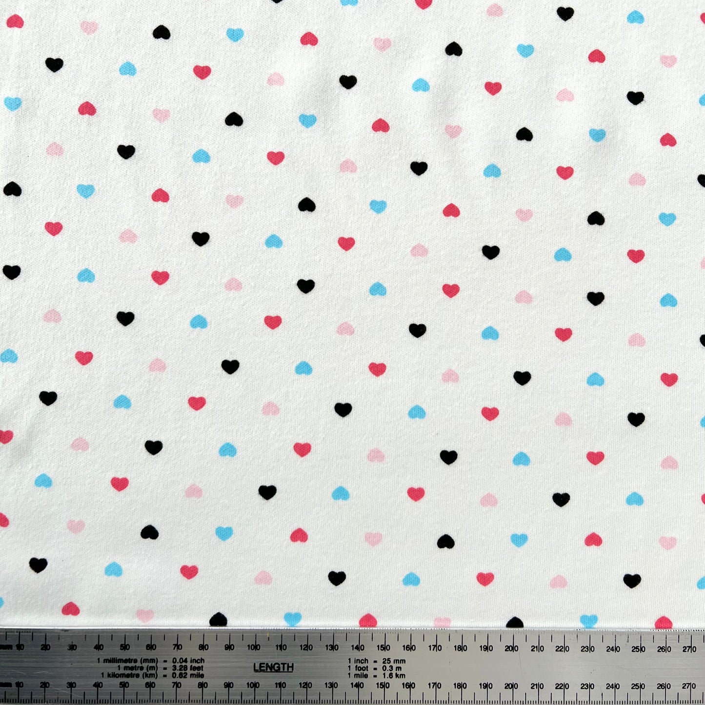 Interlock 30/1 Corazones Fondo Blanco