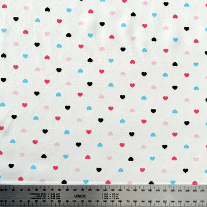 Interlock 30/1 Corazones Fondo Blanco