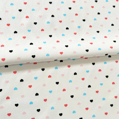 Interlock 30/1 Corazones Fondo Blanco