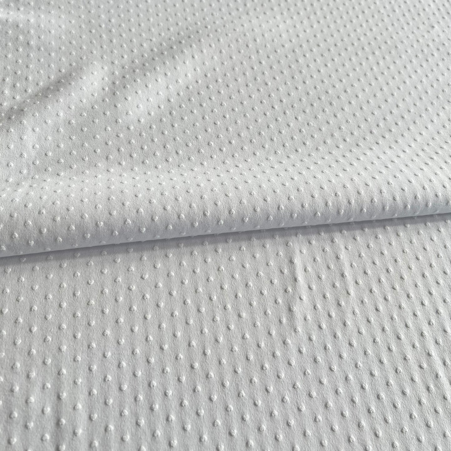 Interlock 30/1 Corazón Relieve Blanco