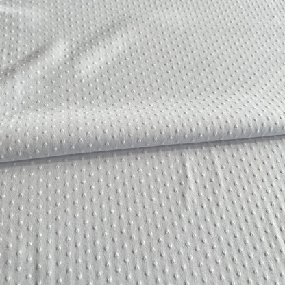 Interlock 30/1 Corazón Relieve Blanco