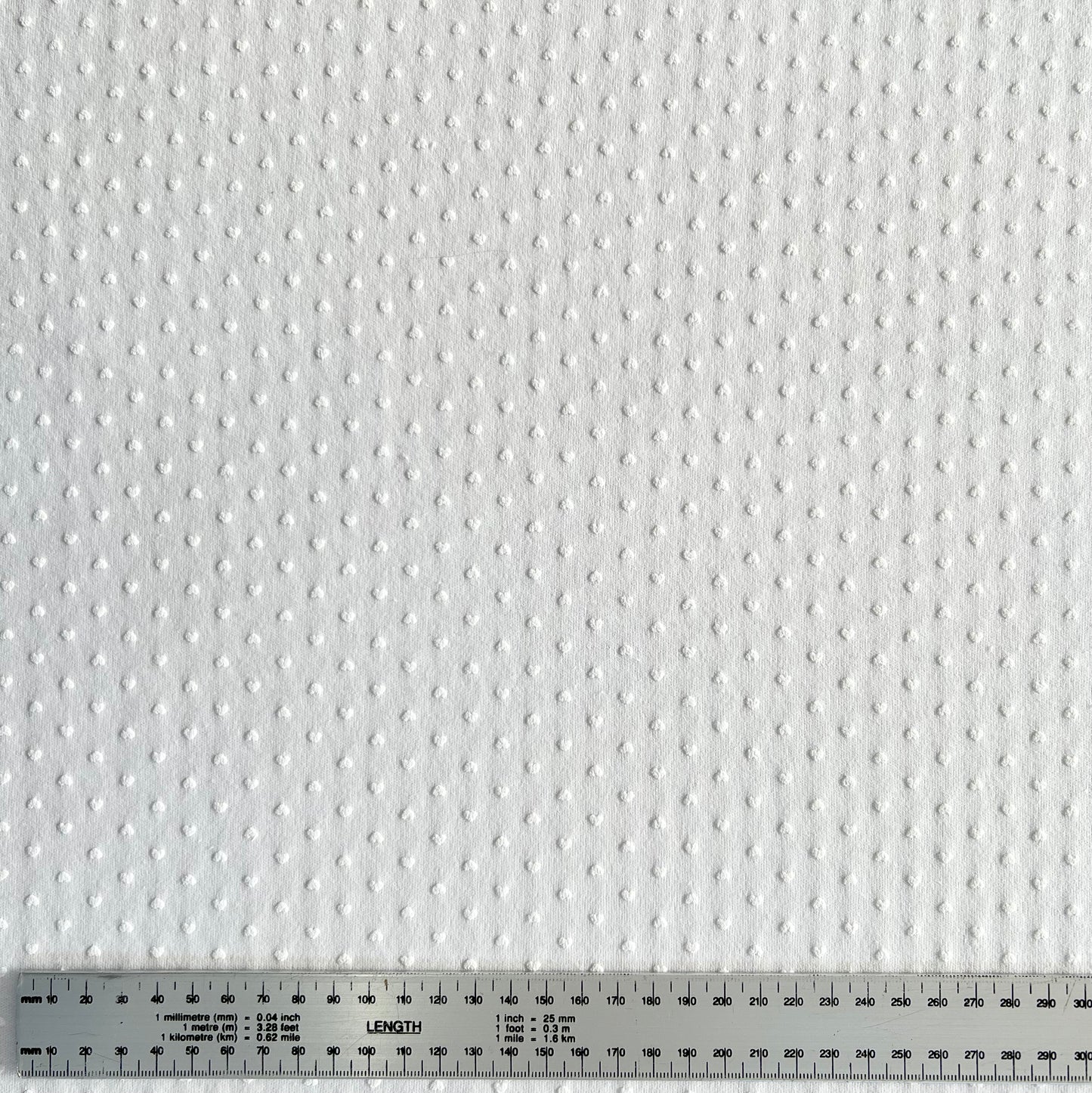 Interlock 30/1 Corazón Relieve Blanco