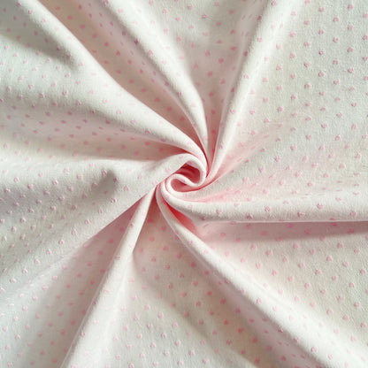 Interlock 30/1 Corazón Relieve Rosa