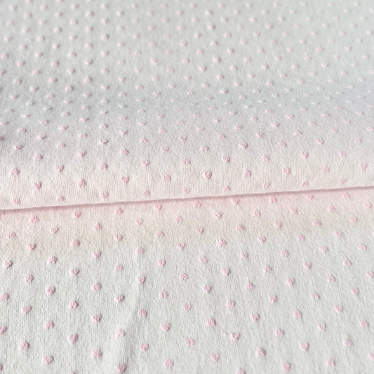 Interlock 30/1 Corazón Relieve Rosa