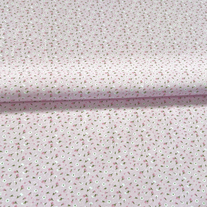 Interlock 30/1 Florcitas Fondo Rosa