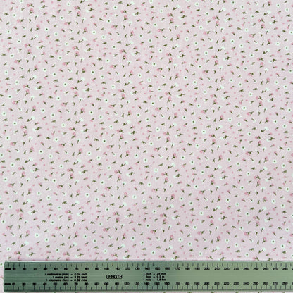 Interlock 30/1 Florcitas Fondo Rosa