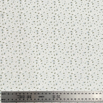 Interlock 30/1 Florcitas Fondo Celeste