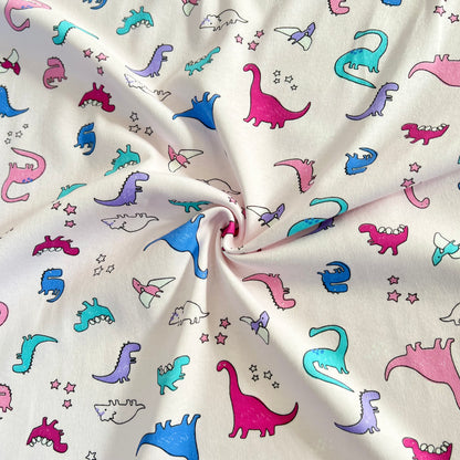 Interlock 30/1 Dinosaur Fondo Rosa