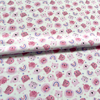 Interlock 30/1 Caritas Arcoíris Rosa