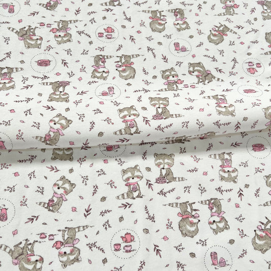Interlock 30/1 Mapache Rosa Fondo Natural