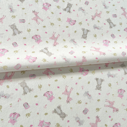 Interlock 30/1 Animalitos Baby Fondo Blanco