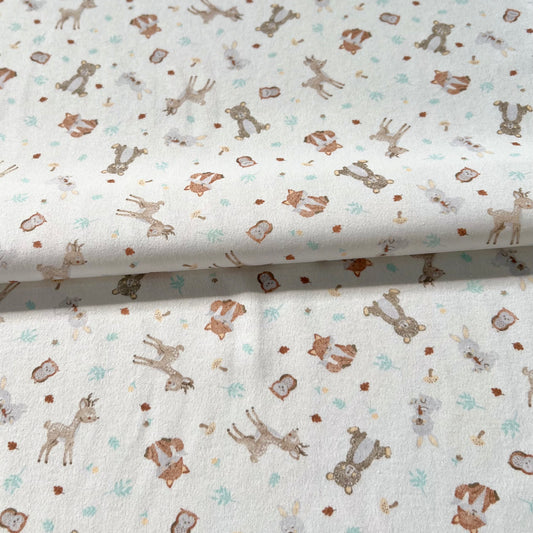 Interlock 30/1 Animalitos Baby Fondo Natural