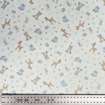 Interlock 30/1 Animalitos Baby Fondo Celeste